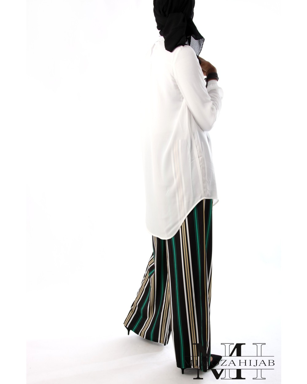 Multi colored striped palazzo hot sale pants