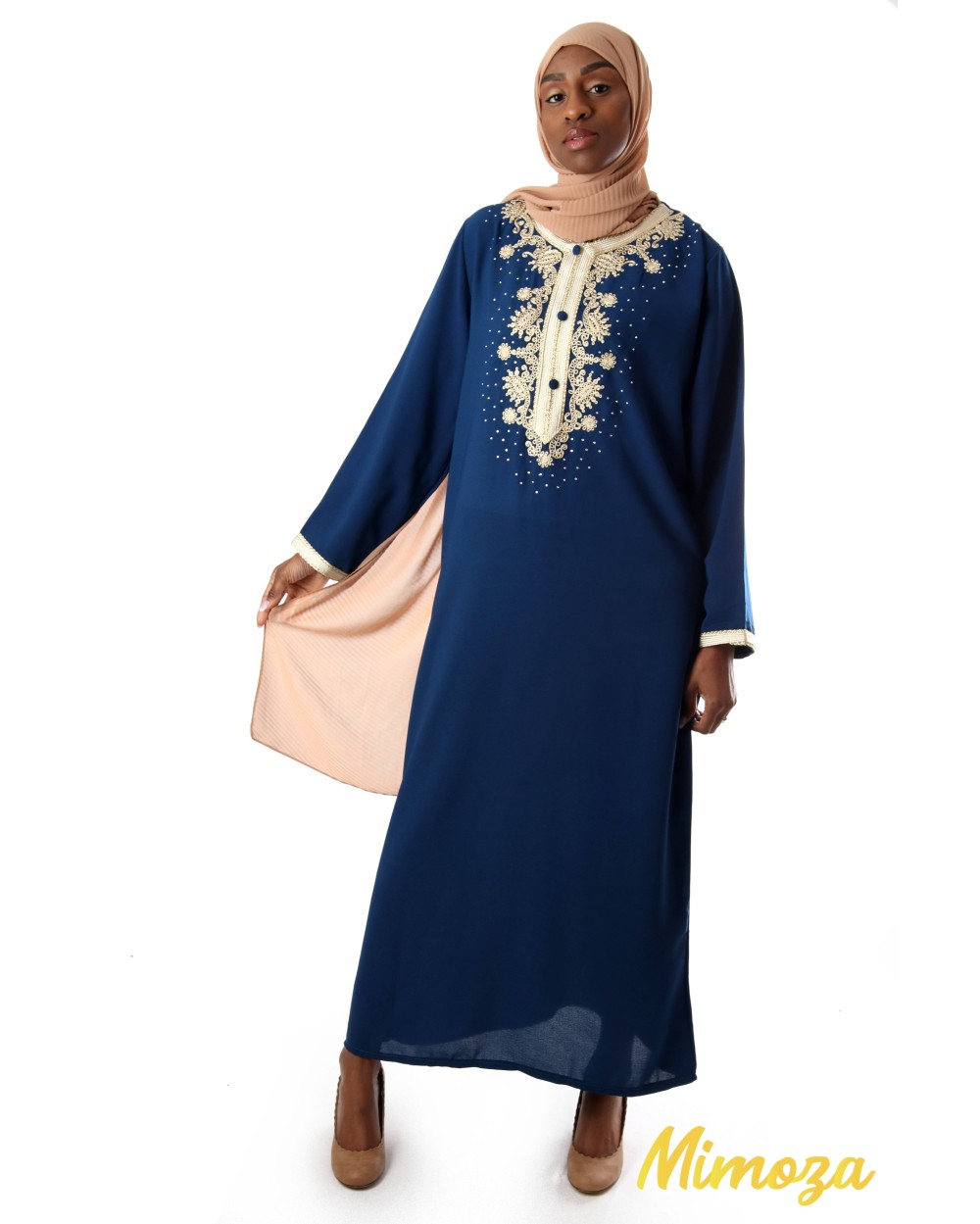 royal blue abaya