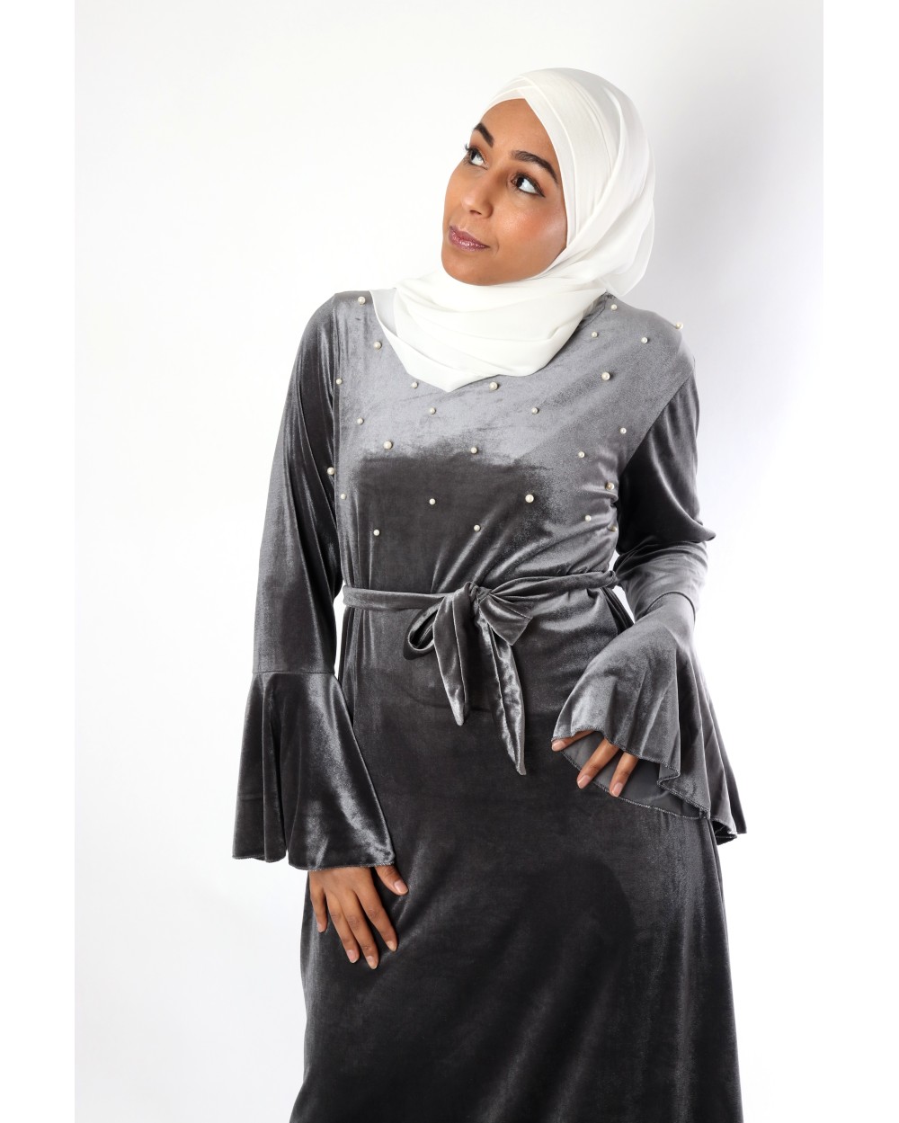 Velvet dress clearance hijab