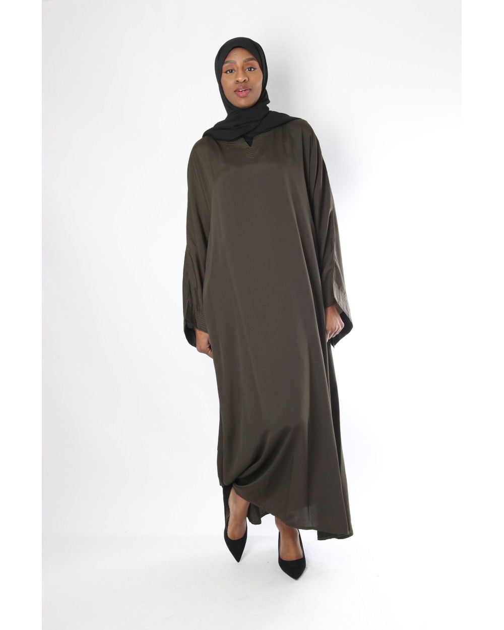  Abaya  El  Bassira  Saluna Taille 2 Couleur Kaki Taille 2 