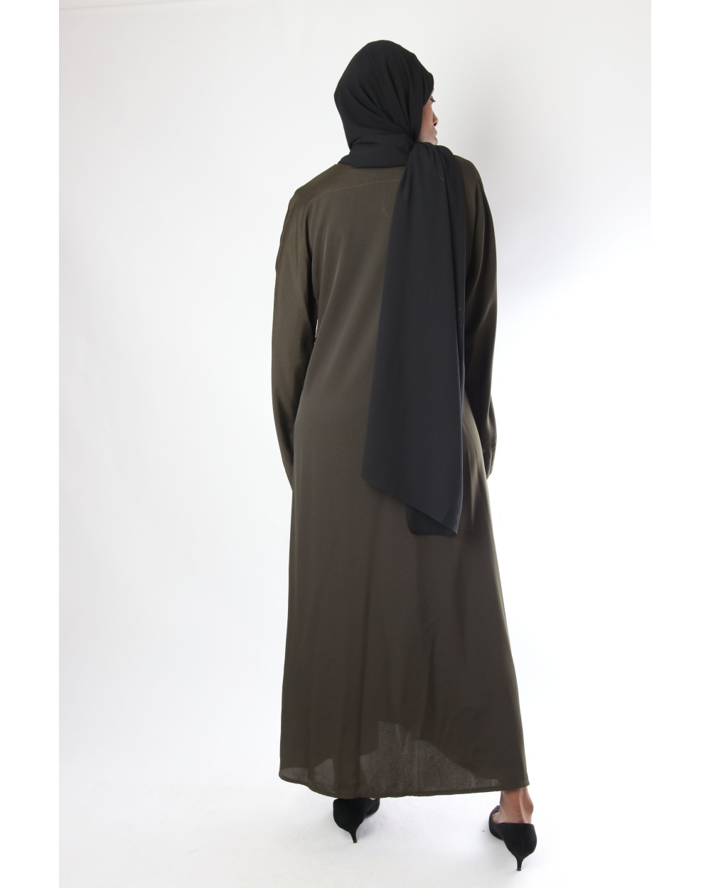  Abaya  El  Bassira  Saluna Taille 2 Couleur Kaki Taille 2 