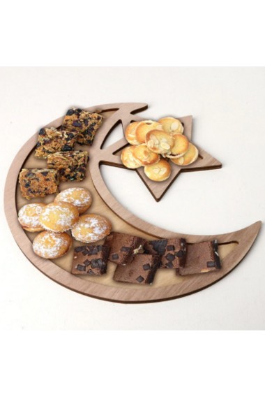Moon and Star Shaped Wooden...