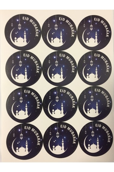 Lot de 12 Stickers Lune et...