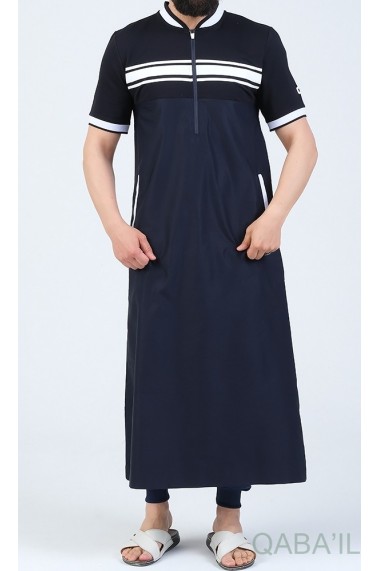 Qamis Long NAVY III Manche...