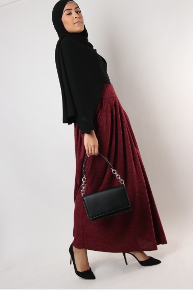 Winter long skirt with pockets