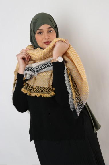 Aysha lozenge maxi scarf