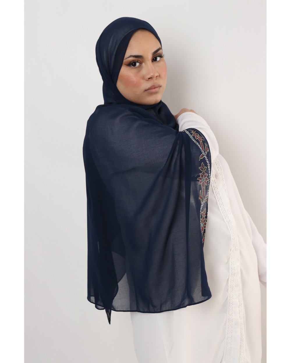 Hijab Dima mousseline strass