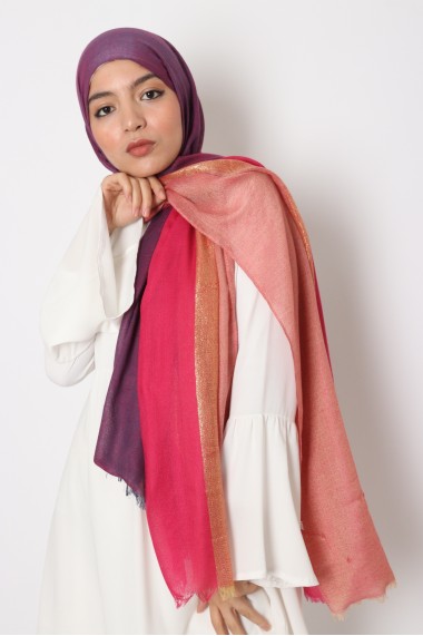 Hijab Tricolore pailleté