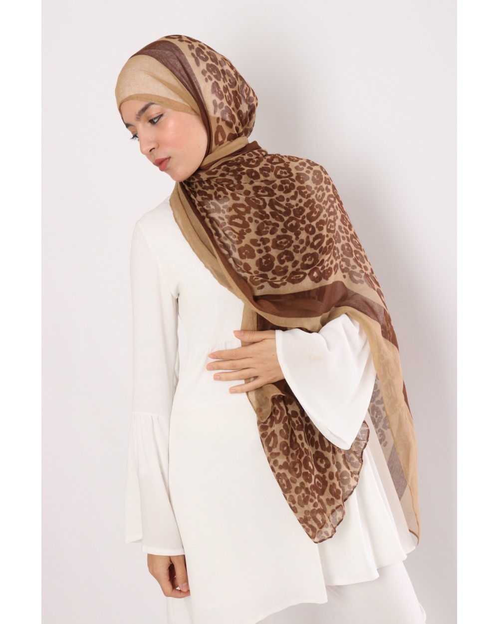 Leopard print cheap abaya