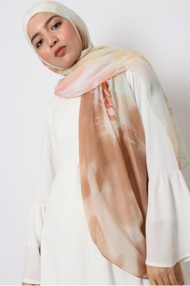 Hijab rectangle imprimé