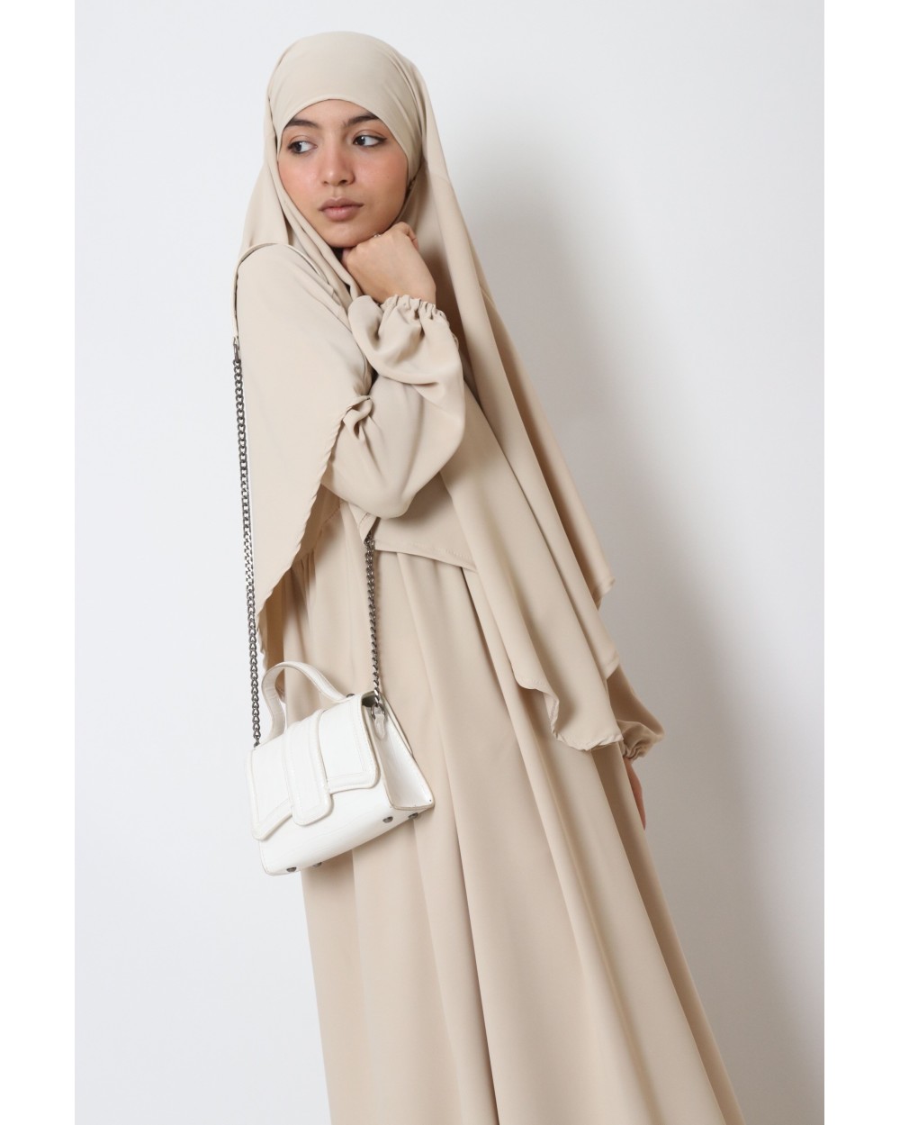 Abaya And Khimar Narymel Set Color Beige Color Beige