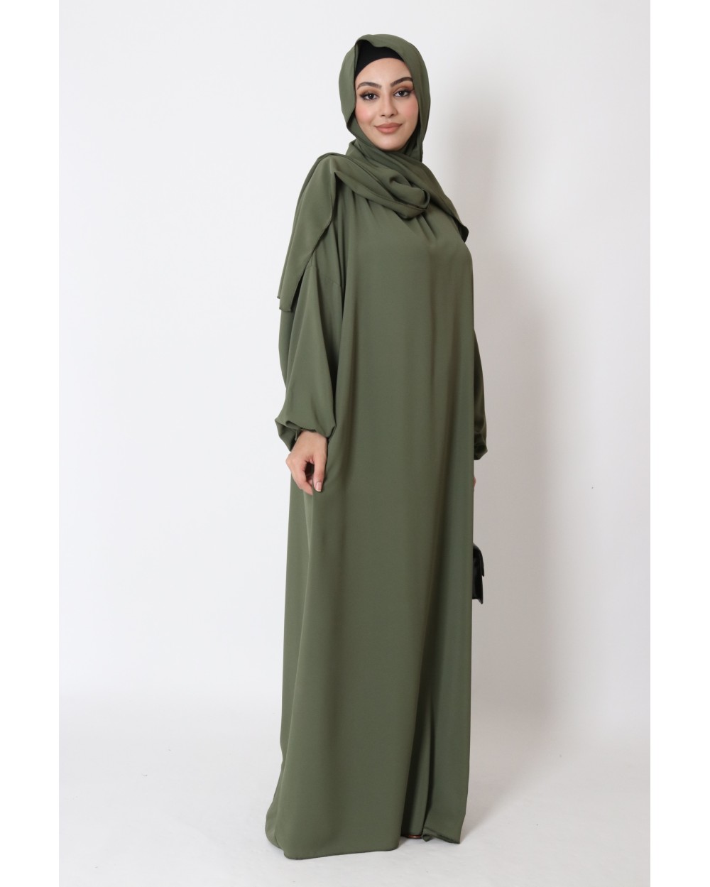 Abaya hijab integrated medina silk