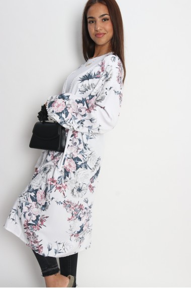 Floral Print Kamma Kimono