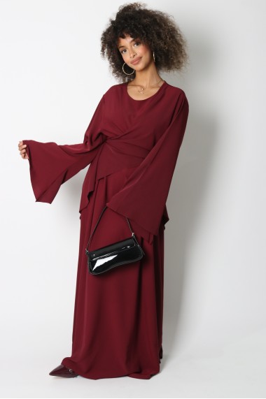 Robe longue croisée